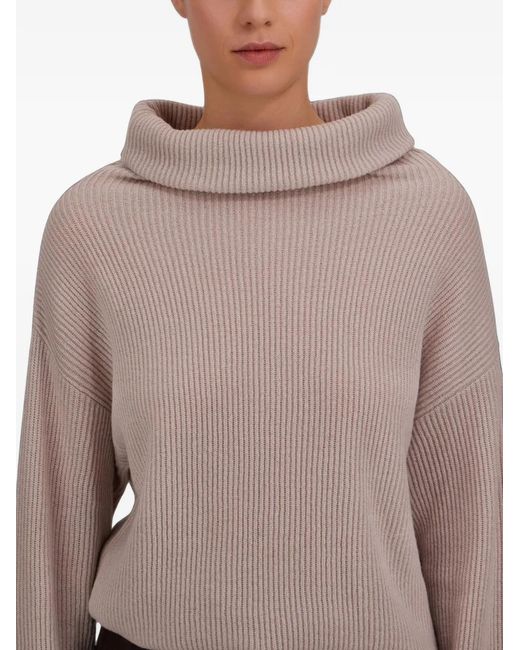 Herno White Ribbed-Knit Sweater