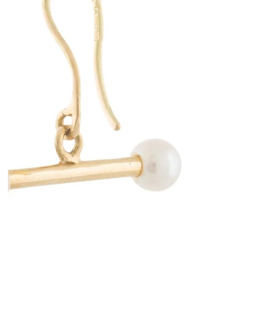 DALILA BARKACHE White 18Kt Pearl Bar Earring