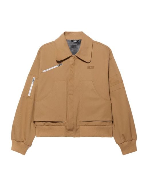 Gcds Natural Canvas Shirt Jacket for men