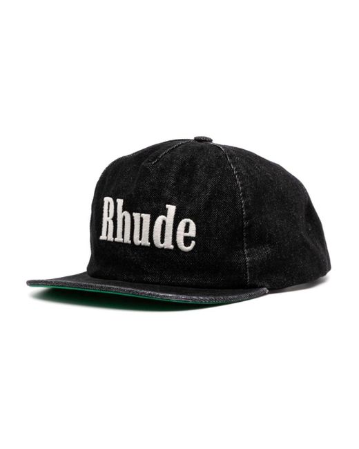 Rhude Logo-embroidered Denim Baseball Cap in het Black voor heren