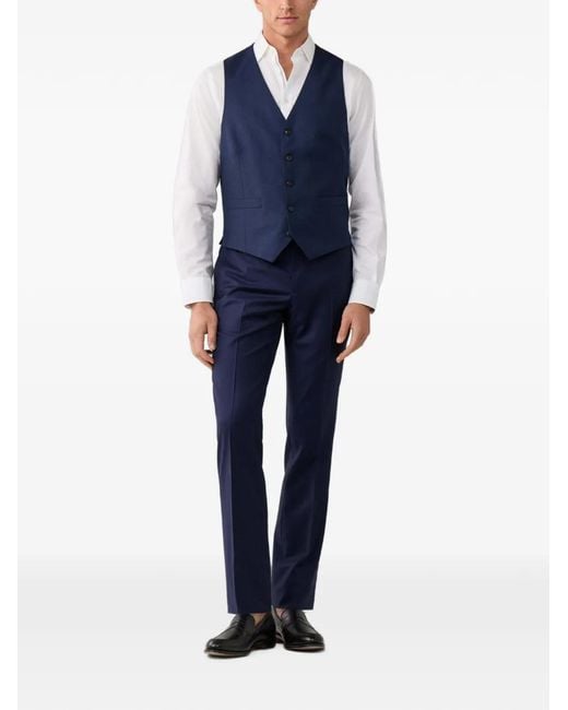Hackett Blue V-Neck Waistcoat for men