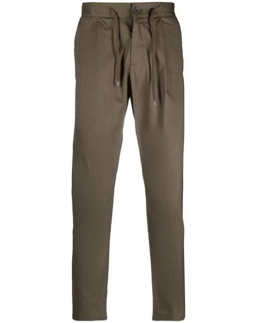 Herno Gray Drawstring Straight-Leg Trousers for men