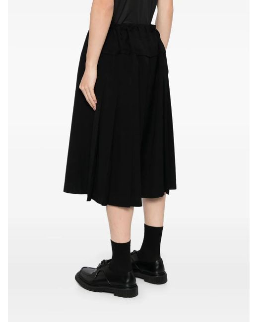 Yohji Yamamoto Black Pleated Cropped Trousers for men