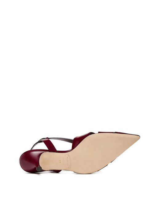 Scarosso Brown Pointed Slingback Pumps