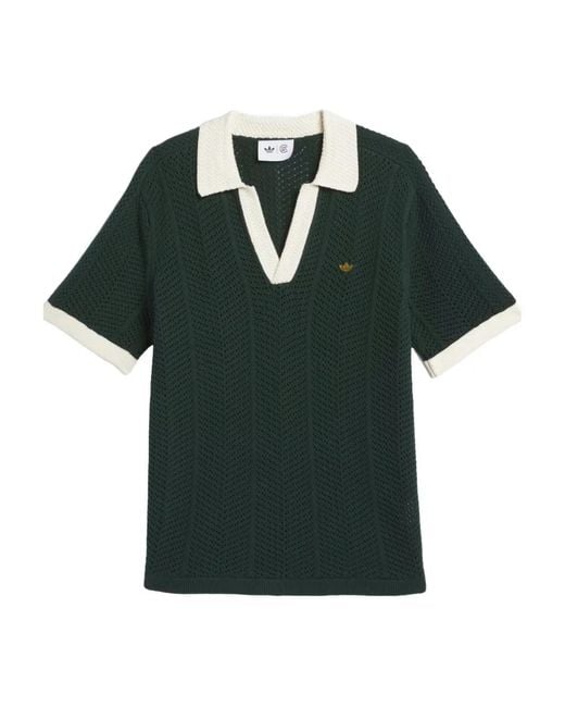 Adidas Green X Clot V-Neck Short-Sleeves Polo Shirt