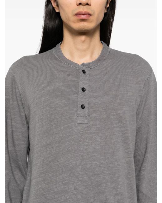 Rag & Bone Classic Flame Henley Overhemd in het Gray voor heren