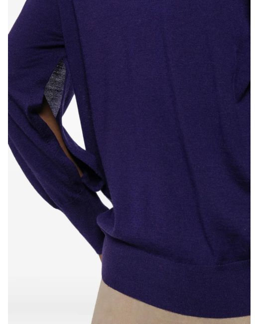 Bompard Blue Rollkragenpullover Mit Schlitz