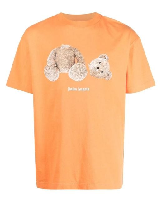 メンズ Palm Angels ベアモチーフ Tシャツ Orange