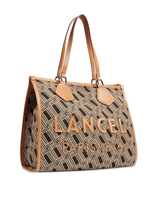 Lancel Grote Shopper Met Leren Afwerking En Monogram in het Red