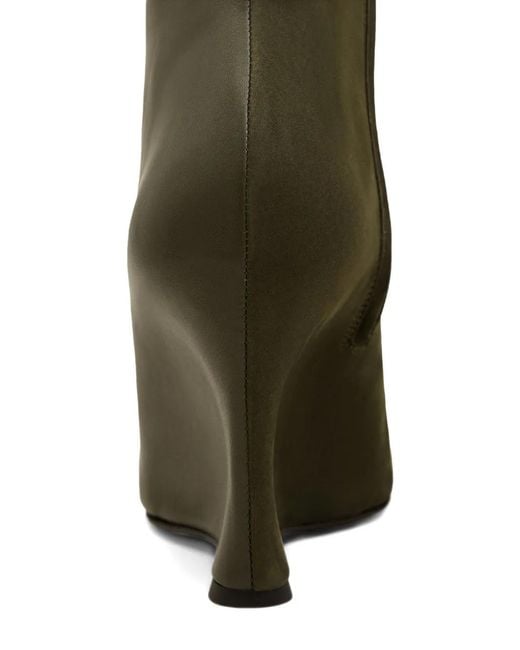 AMI Green 90Mm Two-Tone Ankle Boots