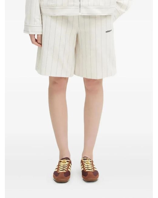 Adidas Natural Pinstripe Shorts