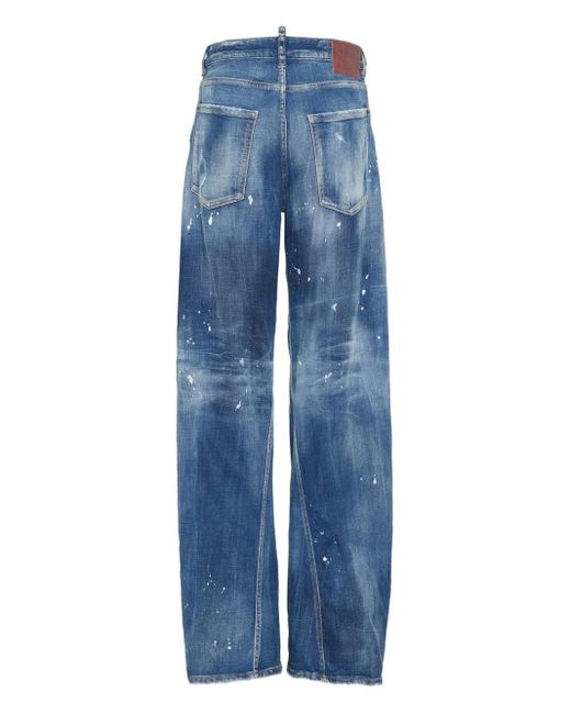 DSquared² Blue Distressed-Effect Jeans