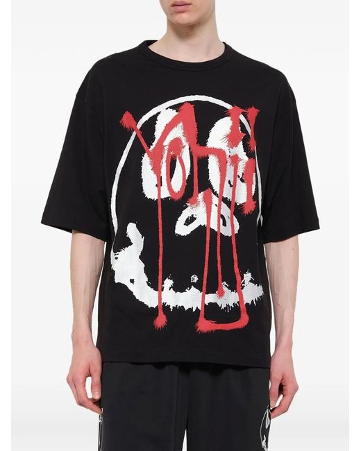 Y-3 Black Skull Graphic T-Shirt for men