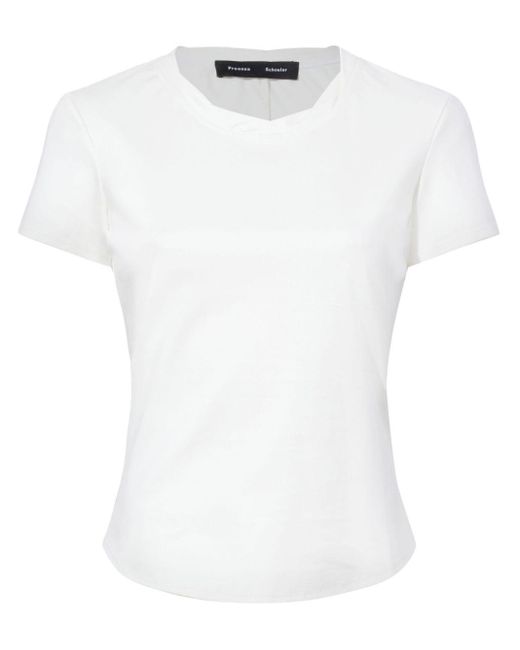 Proenza Schouler White Maren T-Shirt aus Bio-Baumwolle