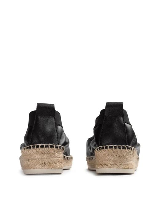 Hereu Black Horta Round-Toe Elasticated Espadrilles