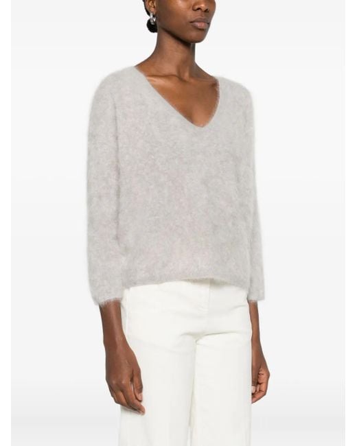 ABSOLUT CASHMERE White Soeli V-Neck Sweater
