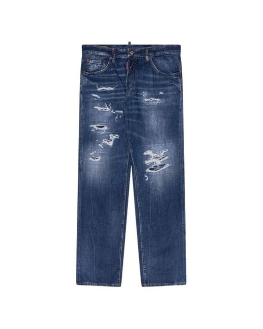 DSquared² 642 Gerafelde Jeans in het Blue voor heren