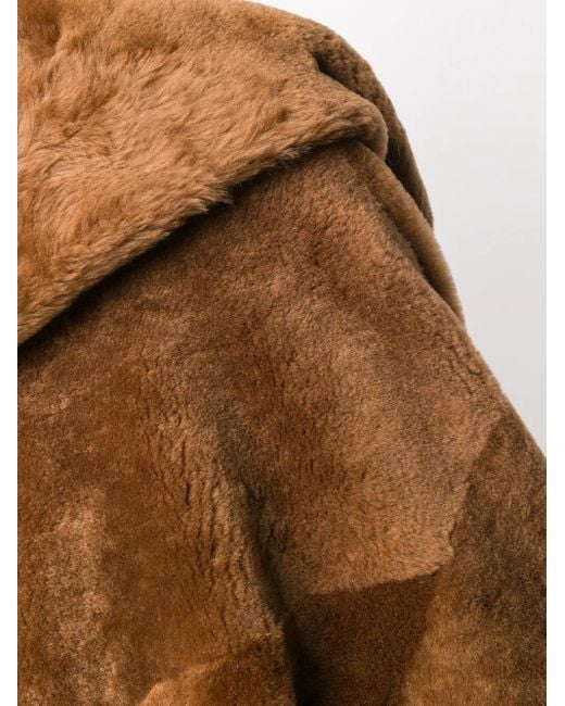 Liska Brown Single Breasted Coat