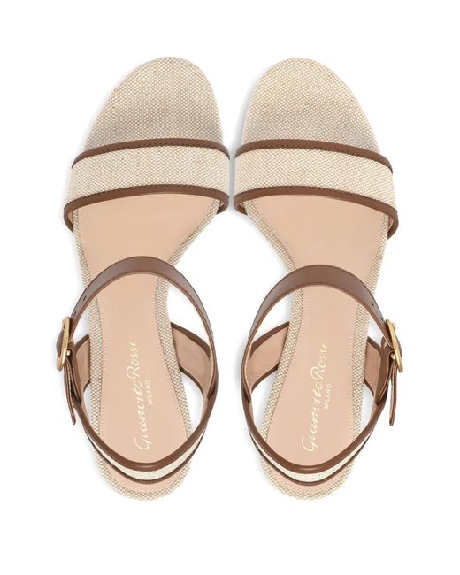 Gianvito Rossi White Milos Platform Heeled Sandals