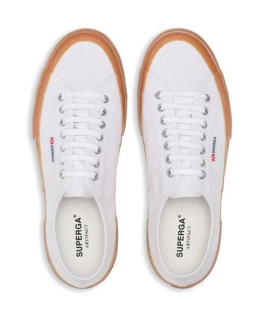 Superga White Cotton Sneakers for men