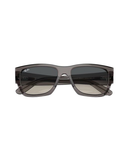 Ray-Ban Gray Carlos Rectangle-frame Sunglasses