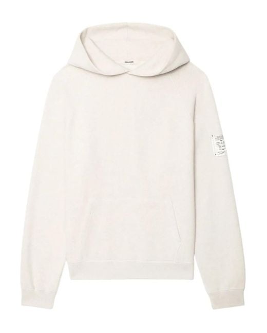 Zadig & Voltaire White Graphic-Print Hoodie for men