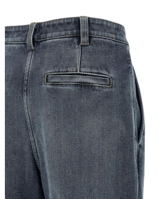 Jean À Taille Haute Et Pinces Brunello Cucinelli en coloris Blue