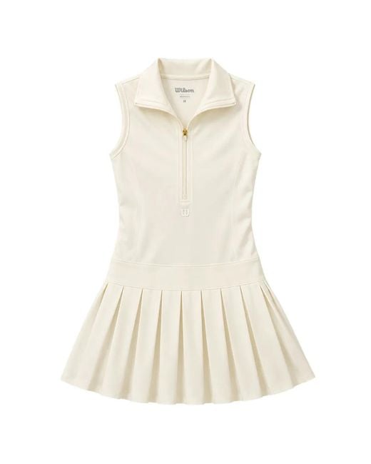 Wilson White Pleated Sleeveless Mini Dress