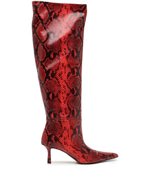 Alexander Wang Red Viola 65 Slouch Boot