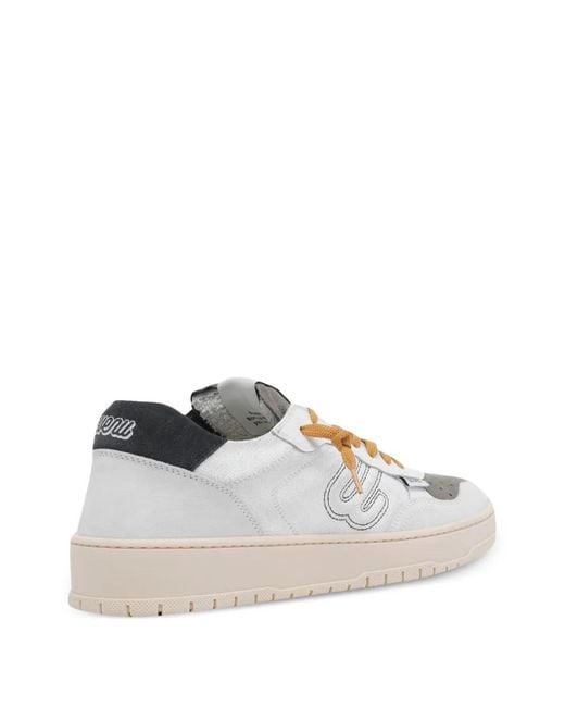 Evenuel White Equal Rayito Leather Sneakers for men