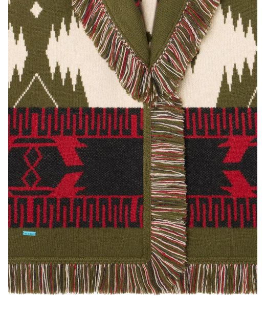 Alanui Brown Icon Jacquard-Cardigan