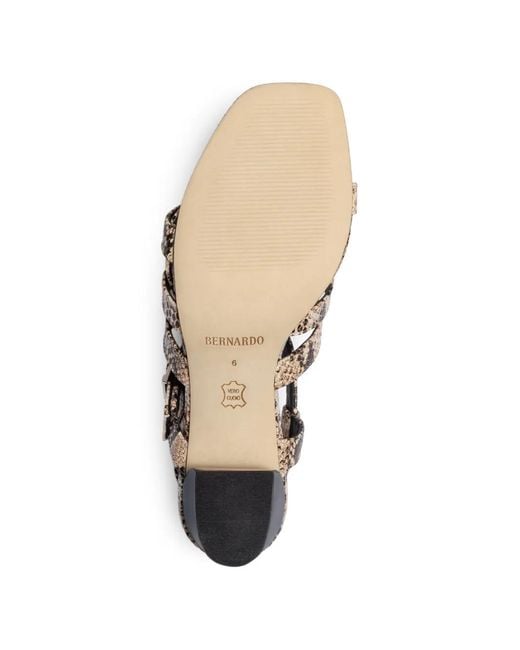 Bernardo White Novi Strappy Buckle Sandals