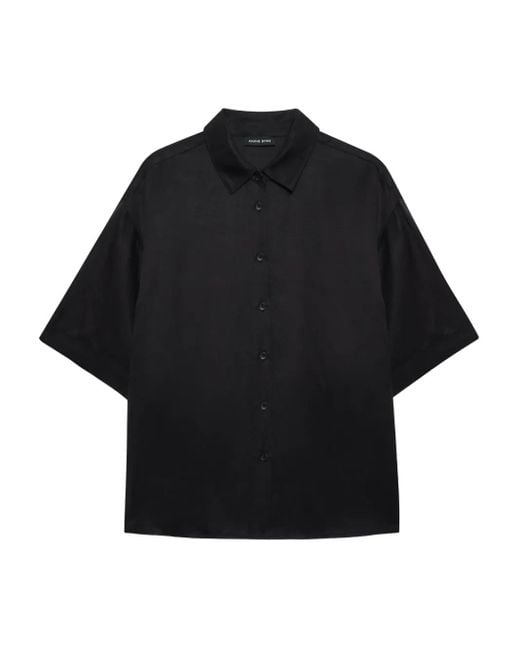 Anine Bing Black Coco Button-Up Shirt