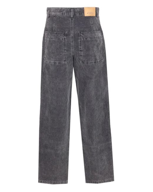 Isabel Marant Gray Onyta Cordhose mit aufgesetzter Tasche