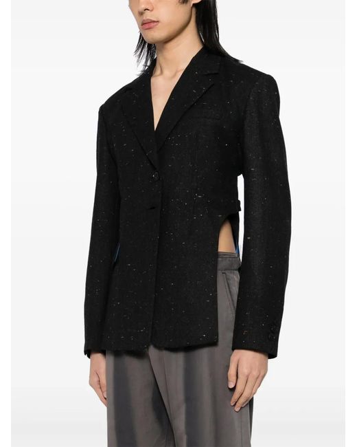 ANDERSSON BELL Black Cut Out Harness Jacket for men