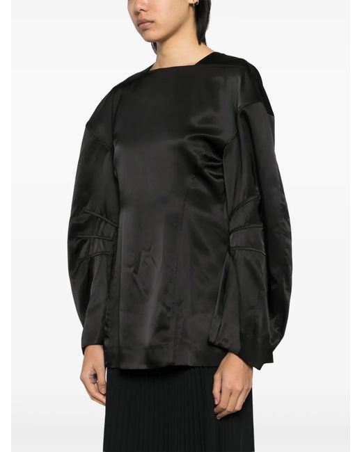 Jil Sander Black Panelled Top