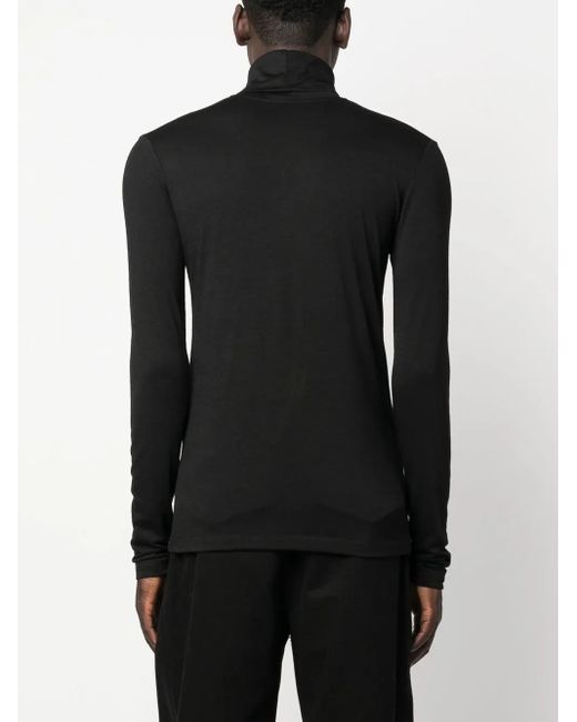 Jil Sander Rollkragenpullover Mit Logo-Print in Black für Herren
