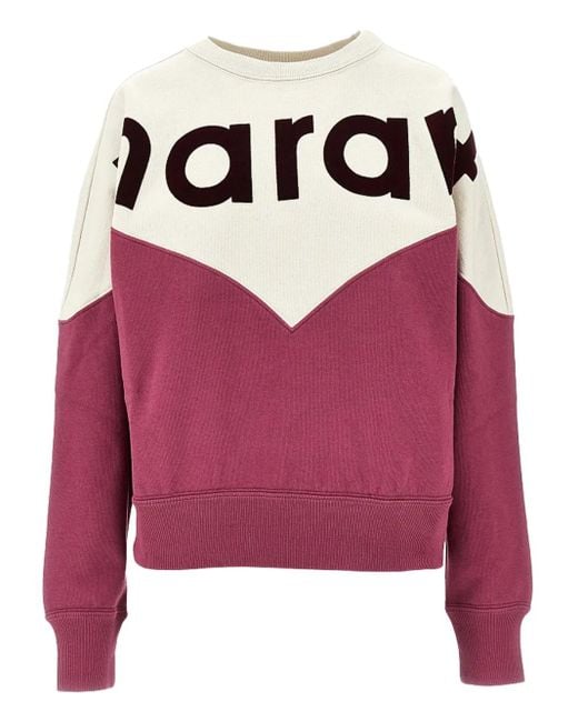 Isabel Marant Pink Houston Colour-Block Logo Sweatshirt