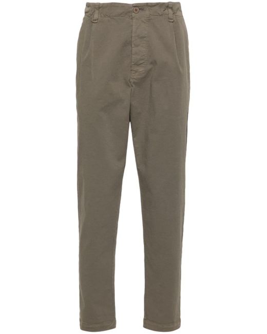 Transit Gray Tapered-leg Twill Trousers for men