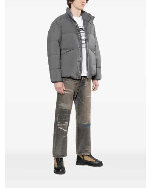 Neighborhood Gray Patchwork Distressed Jeans for men