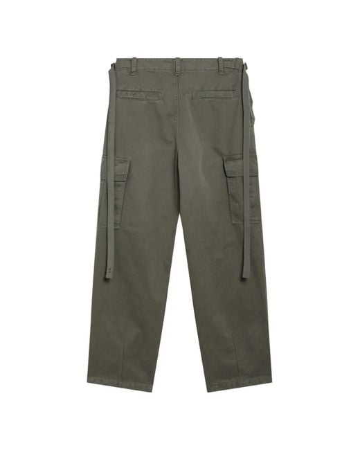 Fendi Green Buckled-Strap Cargo Pants