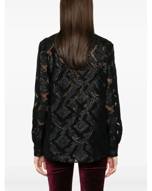 Etro Black Paisley-Print Shirt