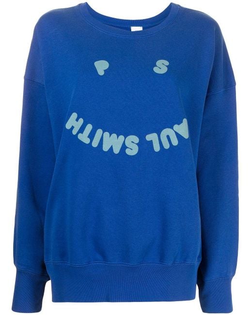 PS by Paul Smith Cotton Logo-smiley Jumper in Blue | Lyst UK