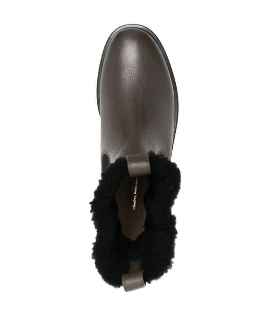 Ferragamo Black Lined Chelsea Boots