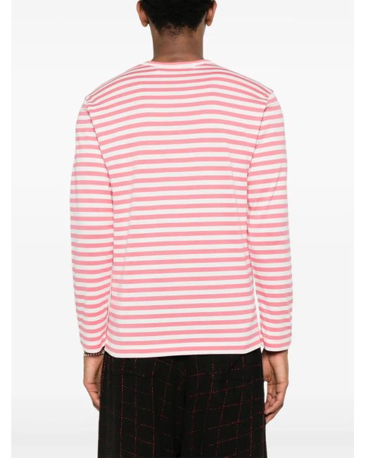 COMME DES GARÇONS PLAY Pink U T-Shirt Emblem Knit