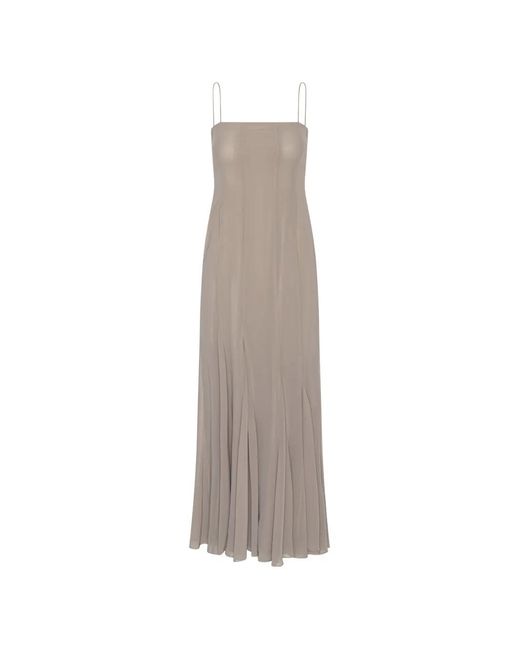 ROTATE BIRGER CHRISTENSEN White Elegant Long Chiffon Dress With Thin Straps (Size 34)