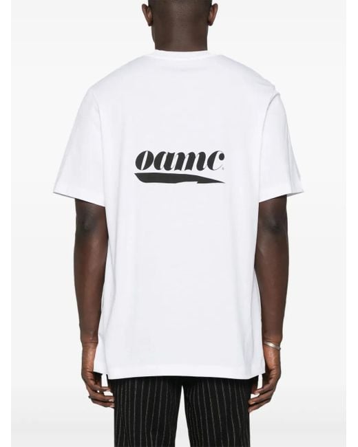 OAMC White Logo-Print Cotton T-Shirt for men