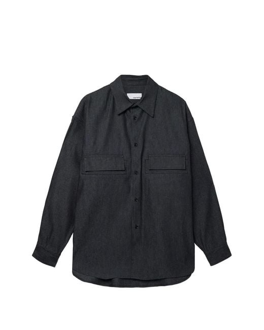 SAGE NATION Blue Vincent Double-Flap Pocket Shirt