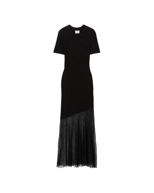 Claudie Pierlot Black Long Flared Knitted Dress