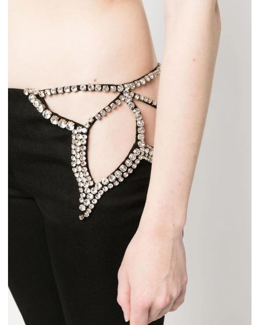 Stella McCartney Black Cut-out Detail Viscose Trousers